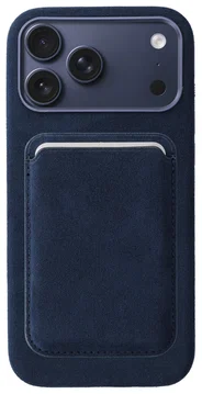 Rosso Avanti iPhone 17 Pro Max Hoesje Alcantara MagSafe met Wallet Blauw