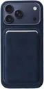 Rosso Avanti iPhone 17 Pro Max Hoesje Alcantara MagSafe met Wallet Blauw