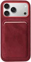 Rosso Avanti iPhone 17 Pro Max Hoesje Alcantara MagSafe met Wallet Burgundy