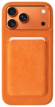 Rosso Avanti iPhone 17 Pro Max Hoesje Alcantara MagSafe met Wallet Oranje