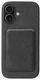 Rosso Avanti Apple iPhone 16 Hoesje Alcantara MagSafe met Wallet Grijs