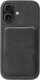 Rosso Avanti Apple iPhone 16 Hoesje Alcantara MagSafe met Wallet Grijs