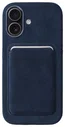 Rosso Avanti Apple iPhone 16 Hoesje Alcantara MagSafe met Wallet Blauw