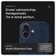 Rosso Avanti Apple iPhone 16 Hoesje Alcantara MagSafe met Wallet Blauw afbeelding 2
