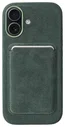 Rosso Avanti Apple iPhone 16 Hoesje Alcantara MagSafe met Wallet Groen