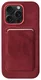 Rosso Avanti Apple iPhone 16 Pro Hoesje Alcantara MagSafe met Wallet Burgundy