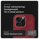 Rosso Avanti Apple iPhone 16 Pro Hoesje Alcantara MagSafe met Wallet Burgundy afbeelding 2