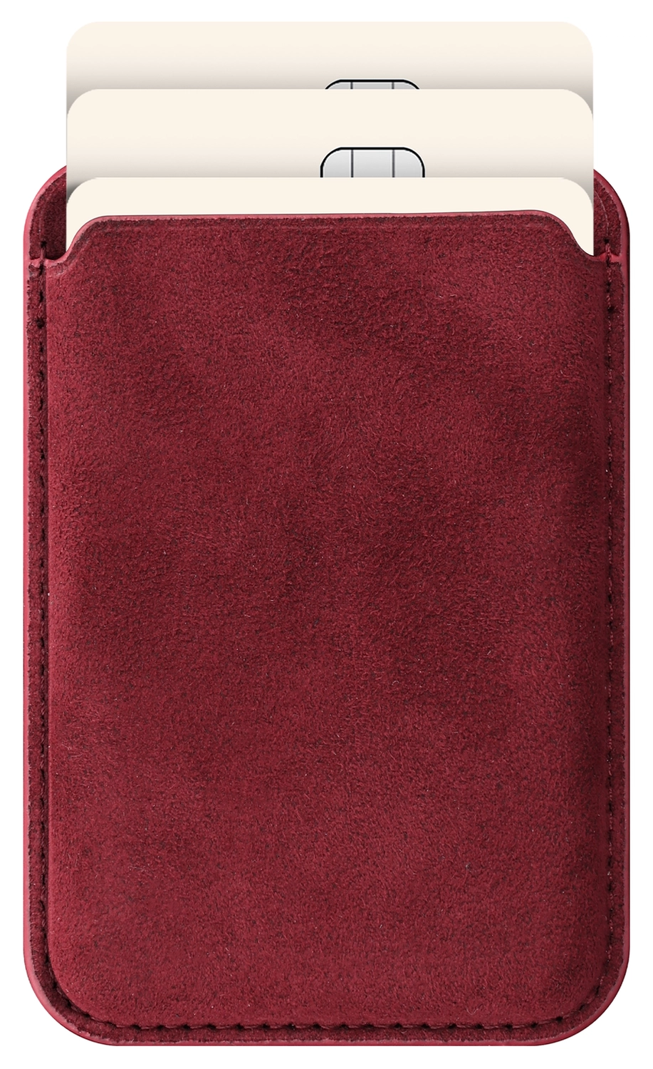 Rosso Avanti Apple iPhone 16 Pro Hoesje Alcantara MagSafe met Wallet Burgundy afbeelding 9