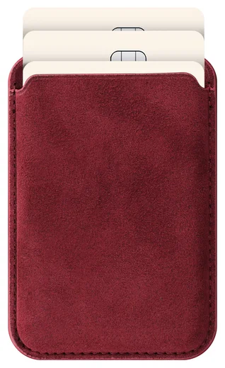 Rosso Avanti Apple iPhone 16 Pro Hoesje Alcantara MagSafe met Wallet Burgundy afbeelding 9