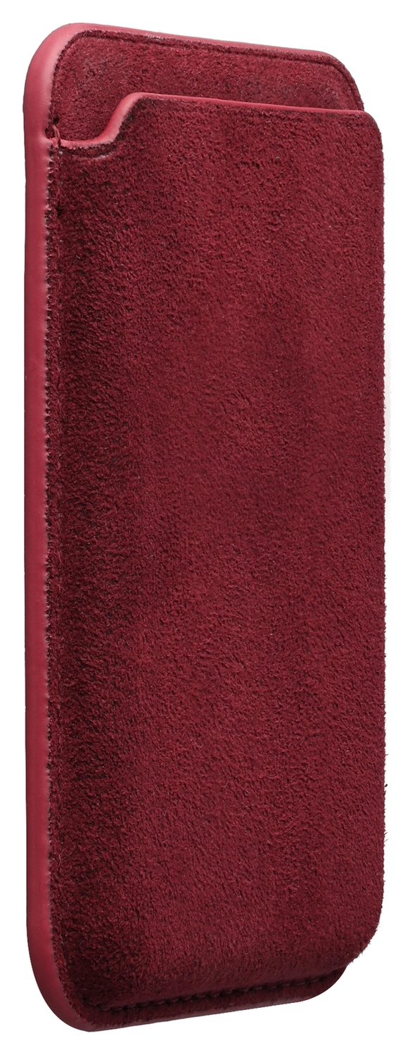 Rosso Avanti Apple iPhone 16 Pro Hoesje Alcantara MagSafe met Wallet Burgundy afbeelding 11