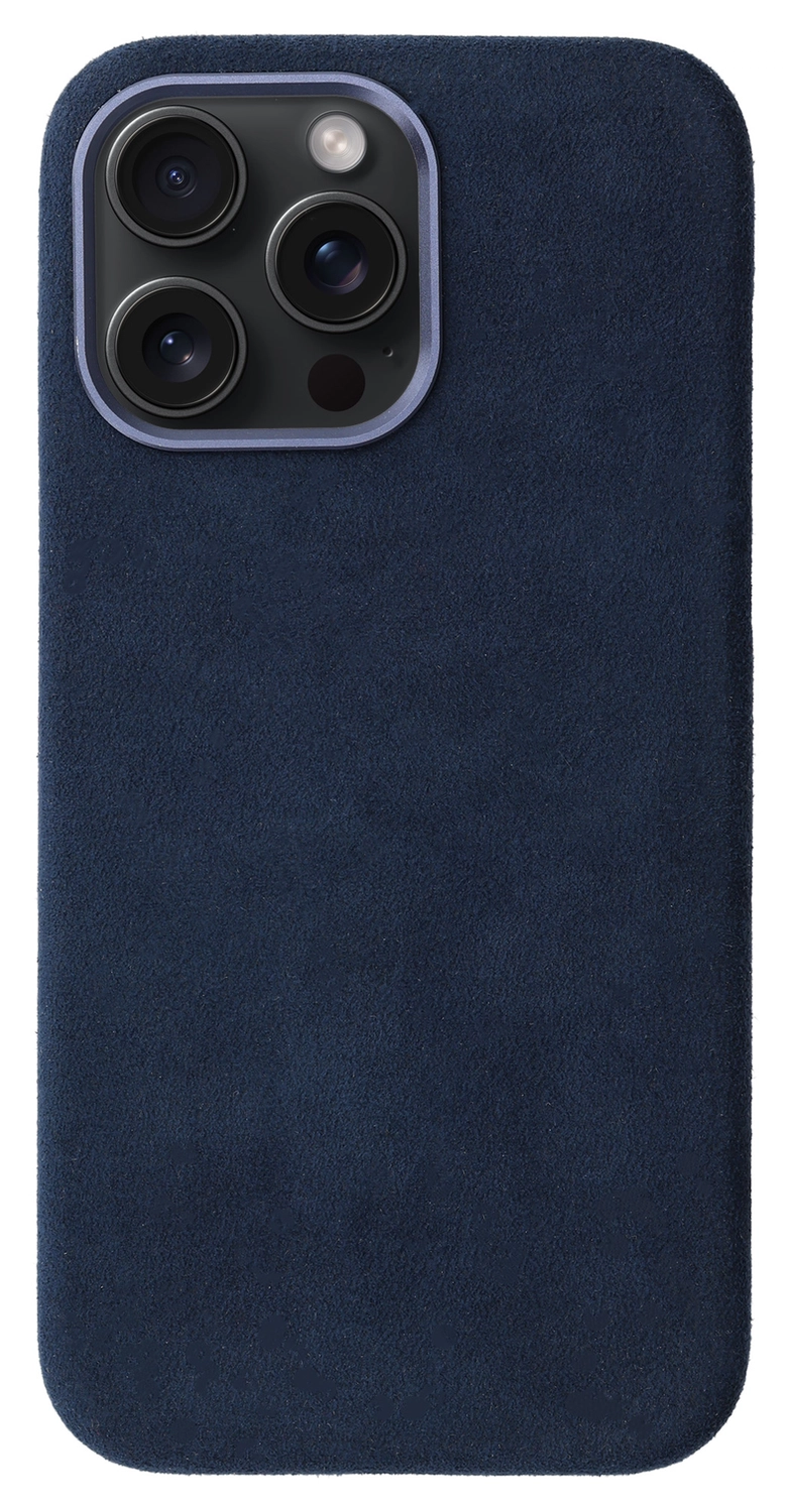 Rosso Avanti iPhone 16 Pro Max Hoesje Alcantara MagSafe met Wallet Blauw afbeelding 9