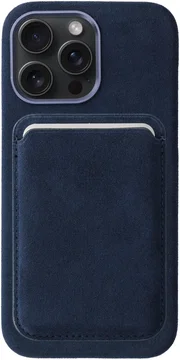 Rosso Avanti iPhone 16 Pro Max Hoesje Alcantara MagSafe met Wallet Blauw
