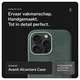 Rosso Avanti iPhone 16 Pro Max Hoesje Alcantara MagSafe met Wallet Groen afbeelding 2