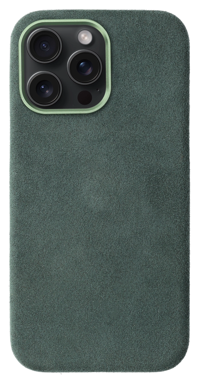 Rosso Avanti iPhone 16 Pro Max Hoesje Alcantara MagSafe met Wallet Groen afbeelding 9