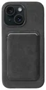 Rosso Avanti Apple iPhone 15 Hoesje Alcantara MagSafe met Wallet Grijs
