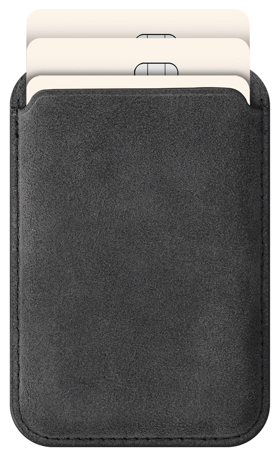 Rosso Avanti Apple iPhone 15 Hoesje Alcantara MagSafe met Wallet Grijs afbeelding 9