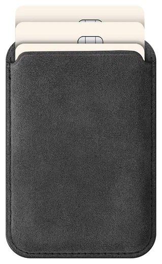 Rosso Avanti Apple iPhone 15 Hoesje Alcantara MagSafe met Wallet Grijs afbeelding 9