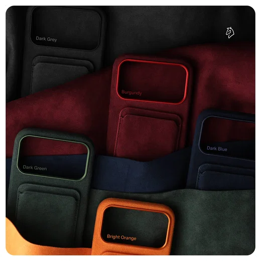 Rosso Avanti Apple iPhone 15 Hoesje Alcantara MagSafe met Wallet Blauw afbeelding 12