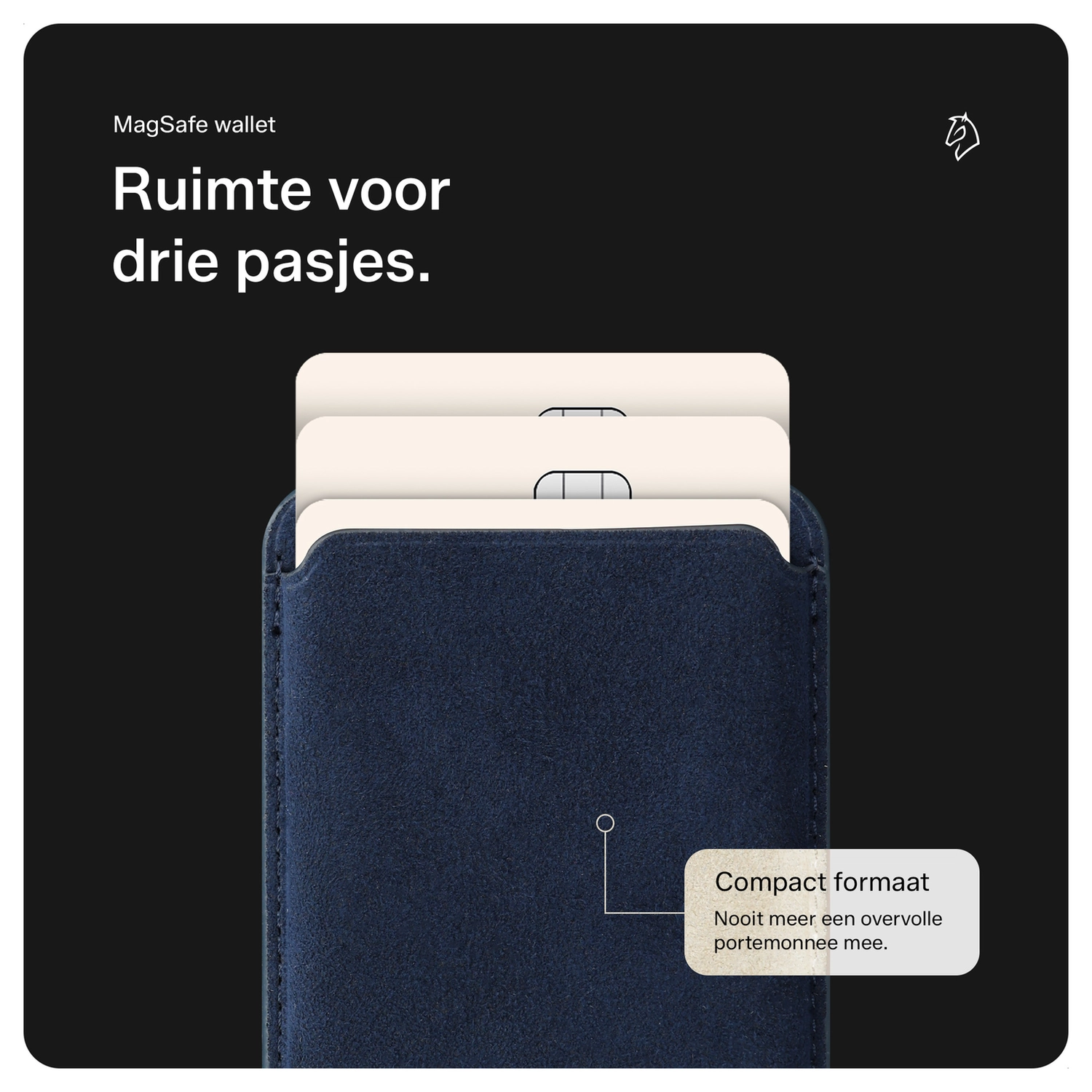 Rosso Avanti Apple iPhone 15 Hoesje Alcantara MagSafe met Wallet Blauw afbeelding 7