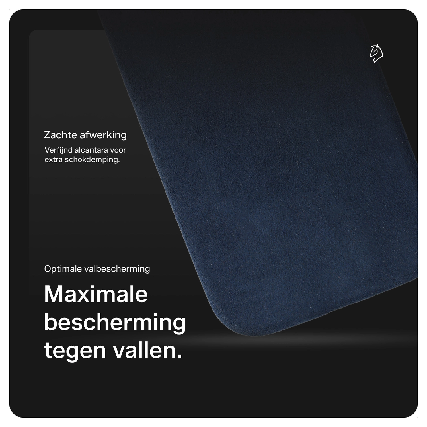 Rosso Avanti Apple iPhone 15 Hoesje Alcantara MagSafe met Wallet Blauw afbeelding 4