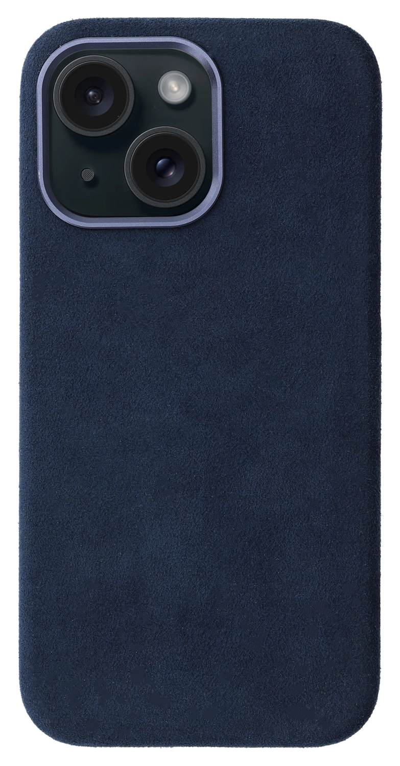 Rosso Avanti Apple iPhone 15 Hoesje Alcantara MagSafe met Wallet Blauw afbeelding 8