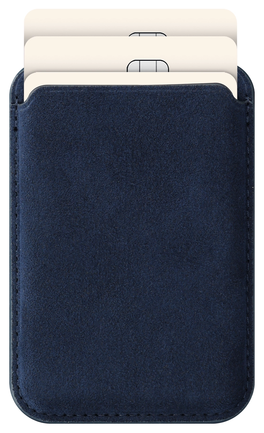 Rosso Avanti Apple iPhone 15 Hoesje Alcantara MagSafe met Wallet Blauw afbeelding 9