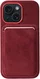 Rosso Avanti Apple iPhone 15 Hoesje Alcantara MagSafe met Wallet Burgundy