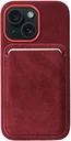 Rosso Avanti Apple iPhone 15 Hoesje Alcantara MagSafe met Wallet Burgundy