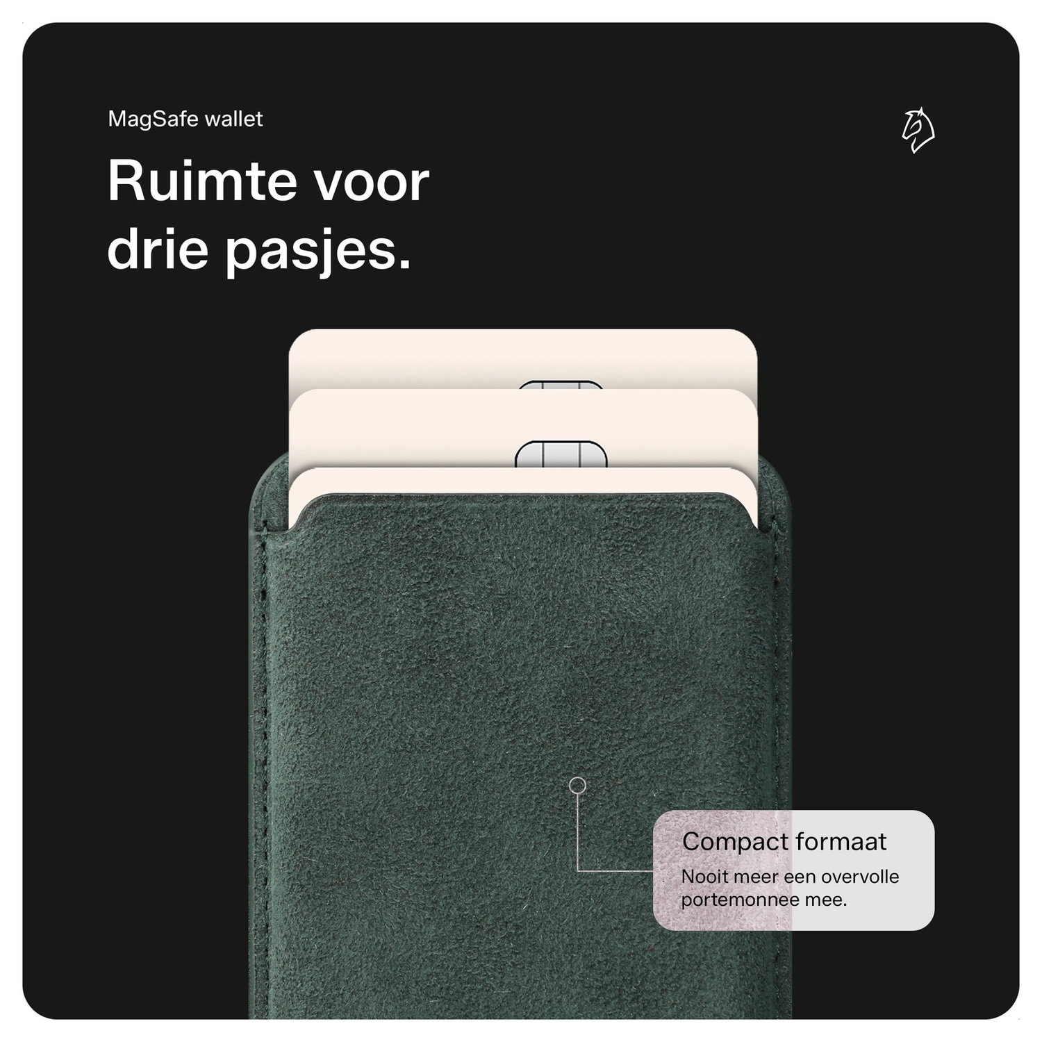 Rosso Avanti Apple iPhone 15 Hoesje Alcantara MagSafe met Wallet Groen afbeelding 7
