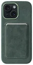Rosso Avanti Apple iPhone 15 Hoesje Alcantara MagSafe met Wallet Groen