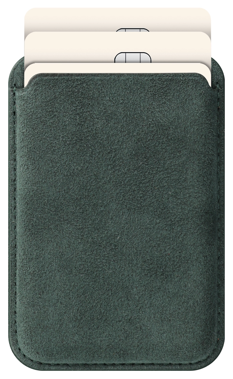 Rosso Avanti Apple iPhone 15 Hoesje Alcantara MagSafe met Wallet Groen afbeelding 9