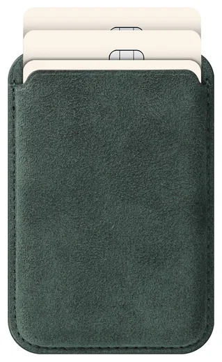 Rosso Avanti Apple iPhone 15 Hoesje Alcantara MagSafe met Wallet Groen afbeelding 9