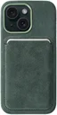 Rosso Avanti Apple iPhone 15 Hoesje Alcantara MagSafe met Wallet Groen