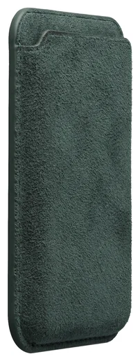 Rosso Avanti Apple iPhone 15 Hoesje Alcantara MagSafe met Wallet Groen afbeelding 10