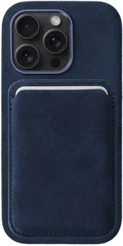 Rosso Avanti Apple iPhone 15 Pro Hoesje Alcantara MagSafe met Wallet Blauw