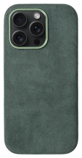 Rosso Avanti Apple iPhone 15 Pro Hoesje Alcantara MagSafe met Wallet Groen afbeelding 8