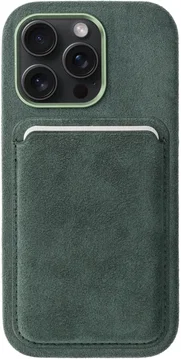 Rosso Avanti Apple iPhone 15 Pro Hoesje Alcantara MagSafe met Wallet Groen