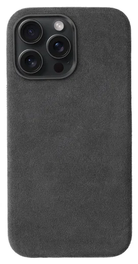 Rosso Avanti iPhone 15 Pro Max Hoesje Alcantara MagSafe met Wallet Grijs afbeelding 8