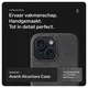Rosso Avanti Apple iPhone 14 / 13 Hoesje Alcantara MagSafe met Wallet Grijs afbeelding 2