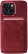 Rosso Avanti Apple iPhone 14 / 13 Hoesje Alcantara MagSafe met Wallet Burgundy