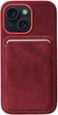 Rosso Avanti Apple iPhone 14 / 13 Hoesje Alcantara MagSafe met Wallet Burgundy