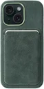 Rosso Avanti Apple iPhone 14 / 13 Hoesje Alcantara MagSafe met Wallet Groen