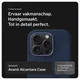 Rosso Avanti Apple iPhone 14 Pro Hoesje Alcantara MagSafe met Wallet Blauw afbeelding 2
