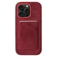 Rosso Avanti iPhone 14 Pro Max Hoesje Alcantara MagSafe met Wallet Burgundy