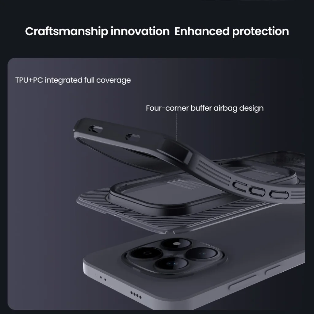 Nillkin CamShield Xiaomi Redmi Note 15 Pro Hoes Camera Slider Transparant Zwart afbeelding 6
