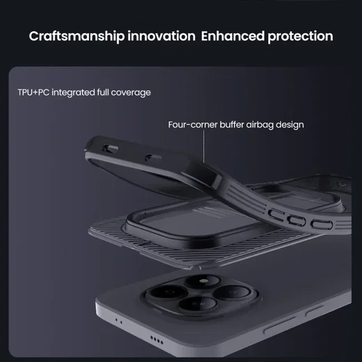 Nillkin CamShield Xiaomi Redmi Note 15 Pro Hoes Camera Slider Transparant Zwart afbeelding 6