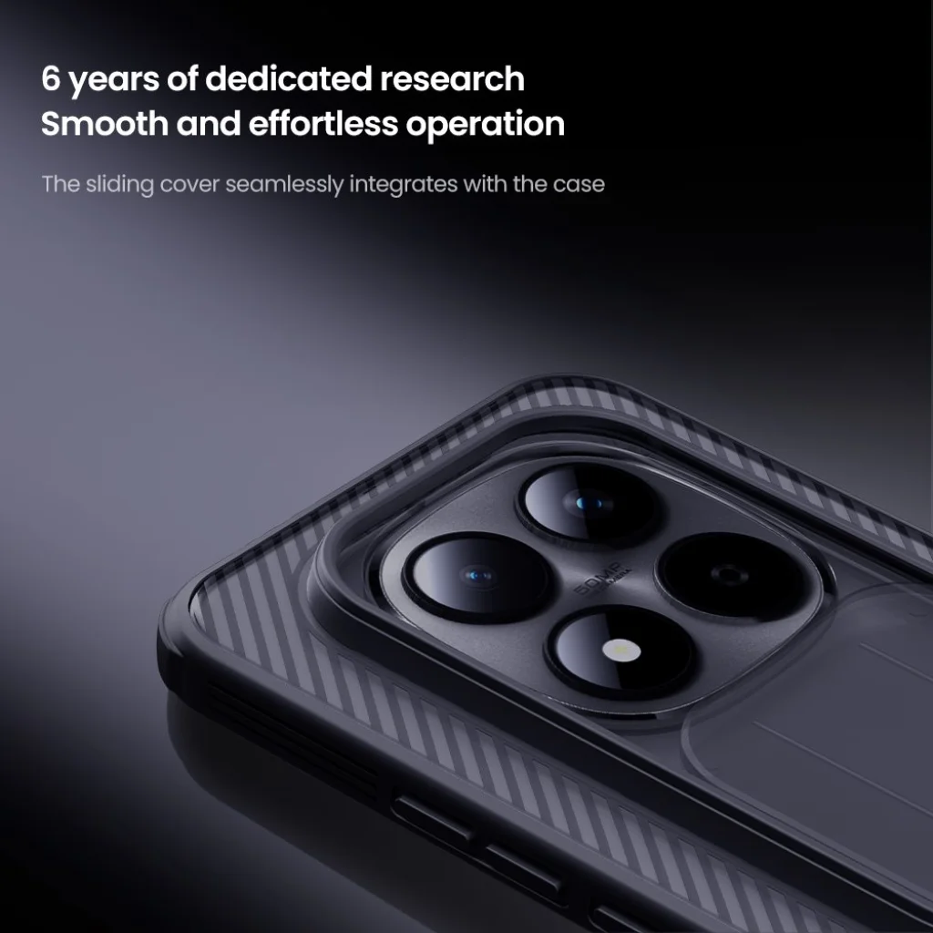 Nillkin CamShield Xiaomi Redmi Note 15 Pro Hoes Camera Slider Transparant Zwart afbeelding 4
