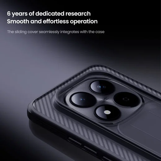 Nillkin CamShield Xiaomi Redmi Note 15 Pro Hoes Camera Slider Transparant Zwart afbeelding 4