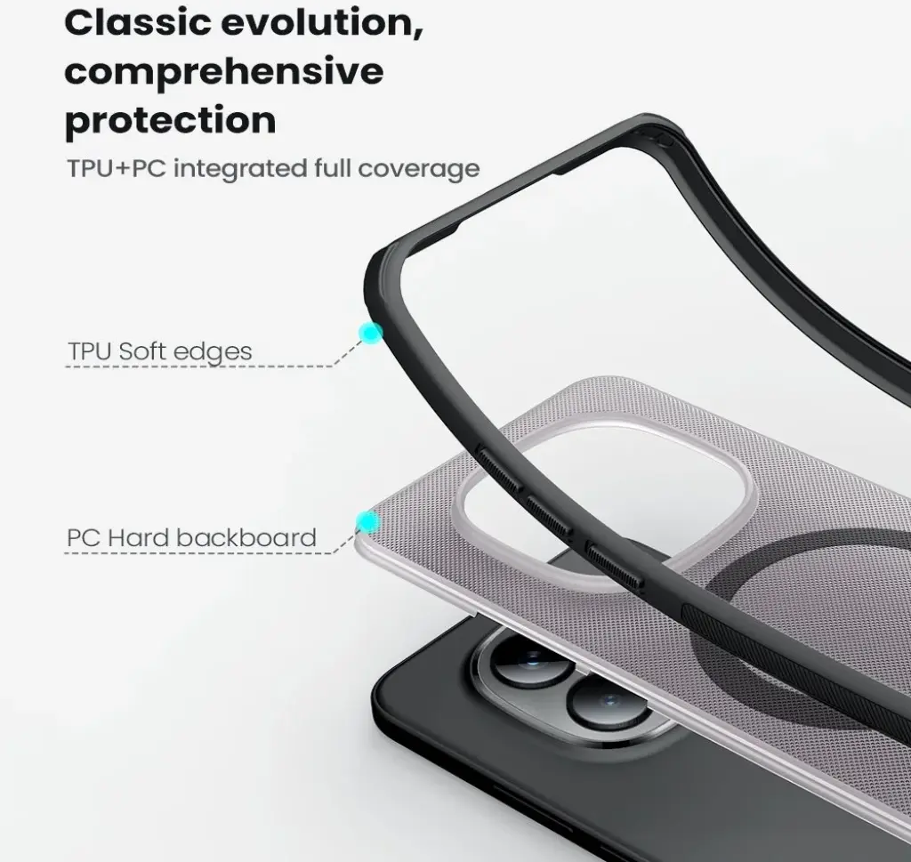 Nillkin Frosted Shield Xiaomi Redmi Note 15 Pro 5G Hoesje MagSafe Clear Zwart afbeelding 5
