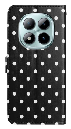 Xiaomi Redmi Note 15 Pro+ 5G Hoesje Portemonnee Book Case Polka Dot Zwart afbeelding 6